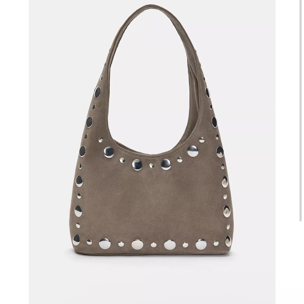 Pull & Bear Studded Shoulder Bag